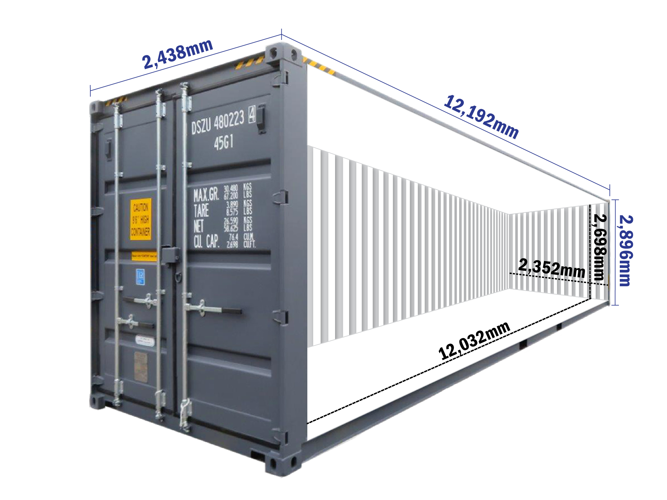 40ft High Cube Shipping Container RAL 7015 – BSL Containers Ltd